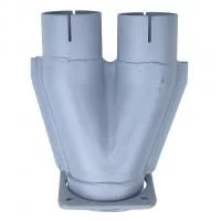 фото тройник глушителя 55105 (треугольный фланец) 55105-1203035 